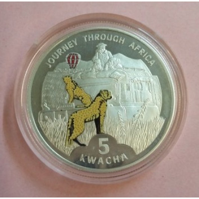 Монета 5 квач 2006 г. Малави. Серебро.